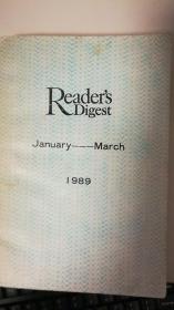 英文原版读者文摘 1989年1-3月 Reader's Digest January---March 1989