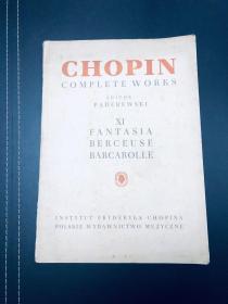 英文原版Chopin Complete Works肖邦全集卷十一1957年版