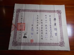 1952年，私立南洋模范无线电学校，毕业证书，4开