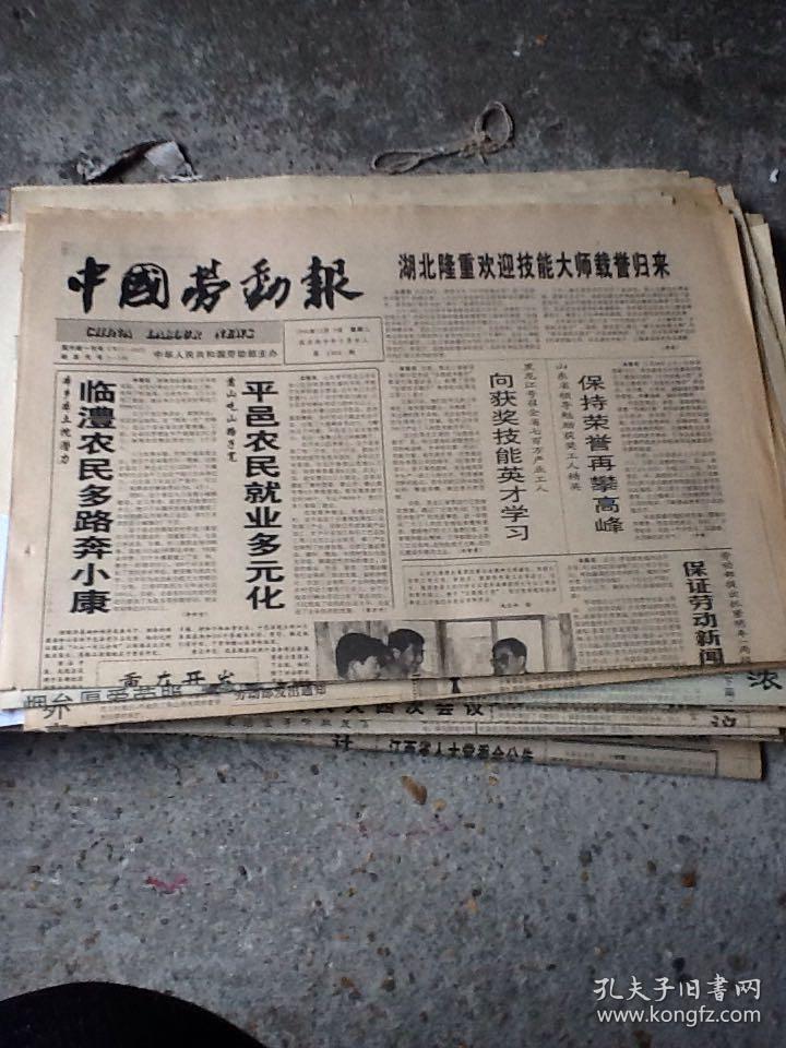 中国劳动报一张1996.12.3