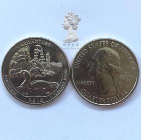 丹佛D版 美国2018年国家公园第43枚明尼苏达州沃亚格鲁斯纪念币