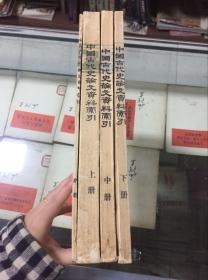 中国古代史论文资料索引（上、中、下、附册） 75年初版  16开