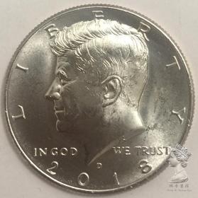 D版 美国2018年肯尼迪版50美分半元硬币 全新UNC 稀少老鹰铜镍币