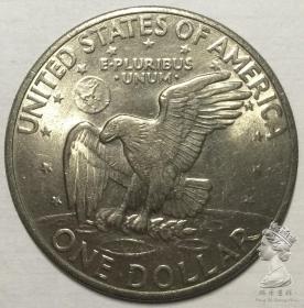 老鹰币38mm 美国1977年大1元纪念币艾森豪威尔超大克朗型外国硬币