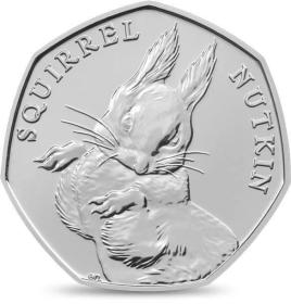 彼得兔系列 英国2016年50便士彼得兔150周年纪念币 UNC 动物硬币
