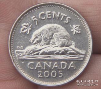 旧币加拿大海狸北美洲英联邦纪念币英国女皇伊丽莎白外国硬币