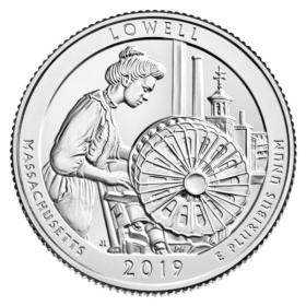 全新美国25美分国家公园币.第46枚.费城洛厄尔公园2019年