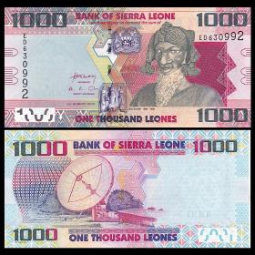 【非洲】全新UNC塞拉利昂1000利昂纸币外国钱币2013年P-30b