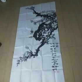 岭南画派大师黎明，既黎国安先生水墨花鸟一幅