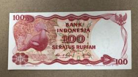全新UNC 印度尼西亚100rupiah 纸币