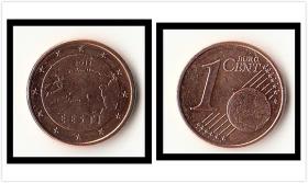 现货爱沙尼亚1欧分硬币 50枚原卷 年份随机发货