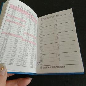 中国四川宜宾五粮液酒厂浏阳河通讯记录本（空白）