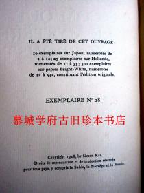 【名家署名皮装】【限量发行28/535】[手工纸印刷】【毛边】JACOBO SCHROEDER皮装《普鲁斯特寻找时光中的戏剧与神秘因素》LEON PIERRE-QUINT：APRES LE TEMPS RETROUVE LE COMIQUE ET LE MYSTERE CHEZ PROUST