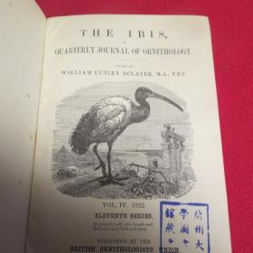 THE   IBIS   1922年  牛皮面   外文原版  精装  内有珂罗版插图