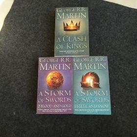 GEORGE R.R. MARTIN： A CLASH OF KINGS、A STORM OF SWORDS（1）（2）【共3本合售】