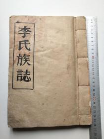 李氏族志（灵芝堂）一册