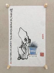 金心明【国画--菖蒲】
【46×28cm】
金心明 1970年生，浙江义乌人。先后毕业于浙江师范大学、中国美术学院。中国美术家协会会员，中国书法家协会会员，浙江省美术家协会副秘书长，浙江省中国画家协会副秘书长，浙江画院、西泠书画院特聘画师。现居杭州。