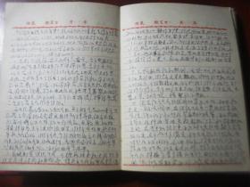 老日记本 1950年代湖南省老农业或者粮食工作者的日记 包括1956年湖南省水稻高产统计表等一手原始资料 大厚册