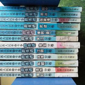 江苏人民革命斗争群英谱扬中、泗洪、张家港、武进、淮阴、吴江、淮安、江阴、滨海、盐都、涟水、溧阳分卷共12本合售