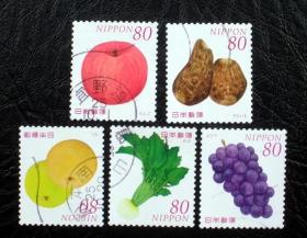 日本信销邮票-C2146 2013年 蔬菜和水果 第1组 5全