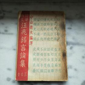 汪兆铭言论集 毛边本