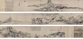 黄公望长卷盒装高仿国画---富春山居图