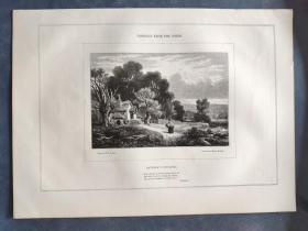 1850年 木口木刻 木版画 （正背印刷）之072号 0607