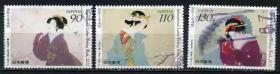 日本信销邮票-国际文通周  C2129 C2130 C2131 绘画 2012 3全销