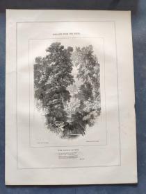 1850年 木口木刻 木版画 （正背印刷）之087号 0607
