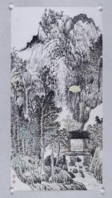 著名画家、中国神舟画院副院长 单文峰 水墨画作品《山水画》一幅（纸本托片，约8平尺；该作品由《中国美术市场报》直接得自于艺术家本人） HXTX100172