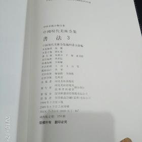 中国现代美术全集 书法 1-3集全（中国美术分类全集 布面精装带盒）