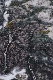 著名画家、河北省美协会员 王根月 水墨画作品《山水（一）》一幅（纸本托片，约8平尺；作品由《中国美术市场报》直接得自于艺术家本人） HXTX100183