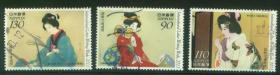 日本信销邮票 2011 C2106 C2107 C2108 国际文通周 浮世绘 3全