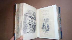 1868年CHARLES DICKENS ：Bleak House 狄更斯罕见巨著《荒凉山庄》 3/4小牛皮插图本古董书 8张钢版画插图 增补精美插图