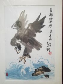 欧阳龙先生 国画鹰一幅 尺寸68×45厘米 保真