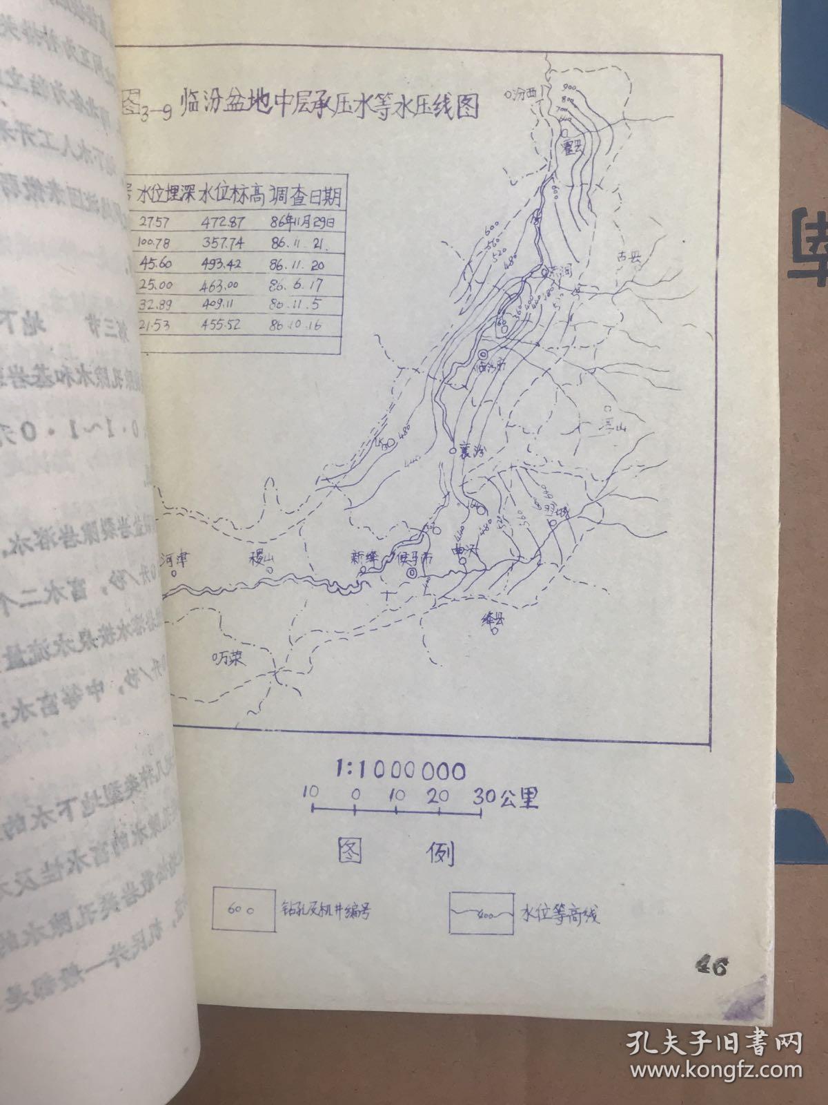 山西省临汾地区地下水资源评价报告（附图） 油印本