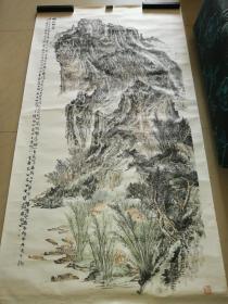 中央美术学院书画篆刻家殷延国展览山水精品一幅（保真）