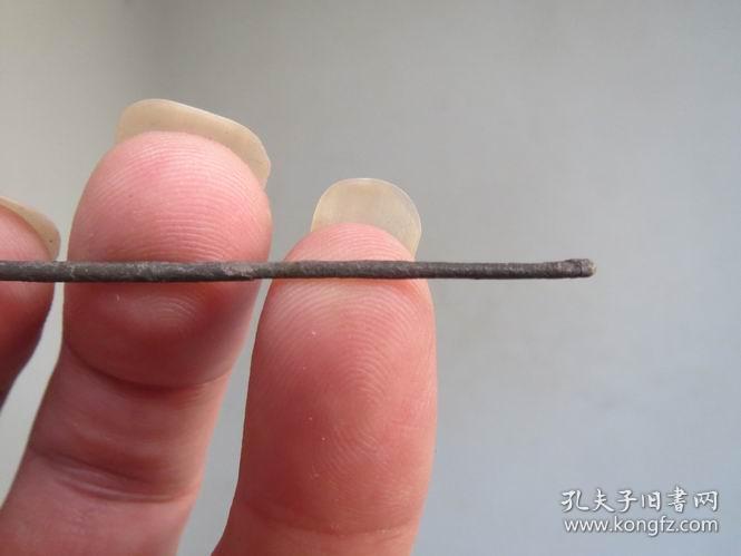 少见权杖造型老银簪子