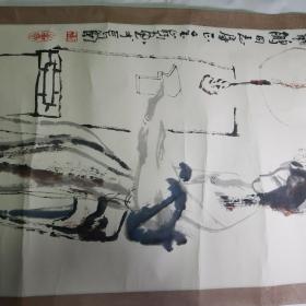 当代长安画派中坚画家王金岭人物画作品