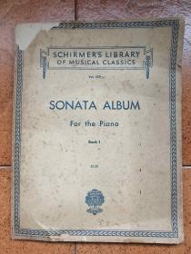 老曲谱：1895年美国版《【钢琴奏鸣曲专辑】SONATA ALBUM：Twenty-six Favorite Sonatas For the Piaon By HAYDN,MOZART,AND BEETHOUEN 曲谱》***品如图