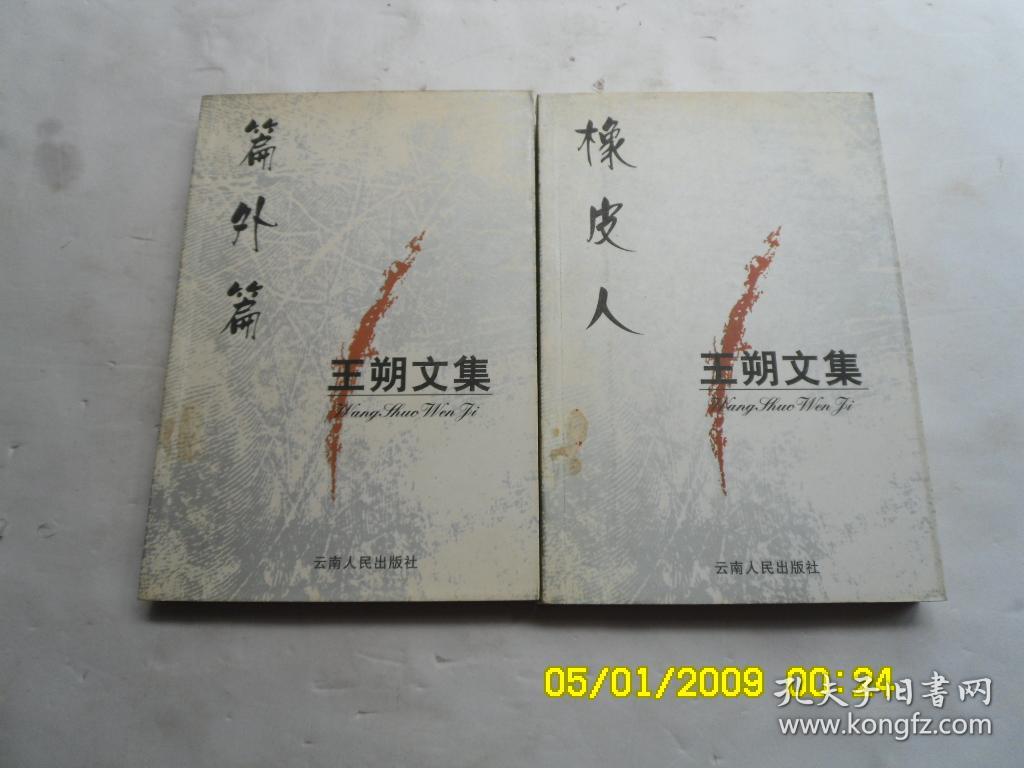 王朔文集橡皮人、王朔文集篇外篇、共两册合售、请自己看清图、售后不退货
