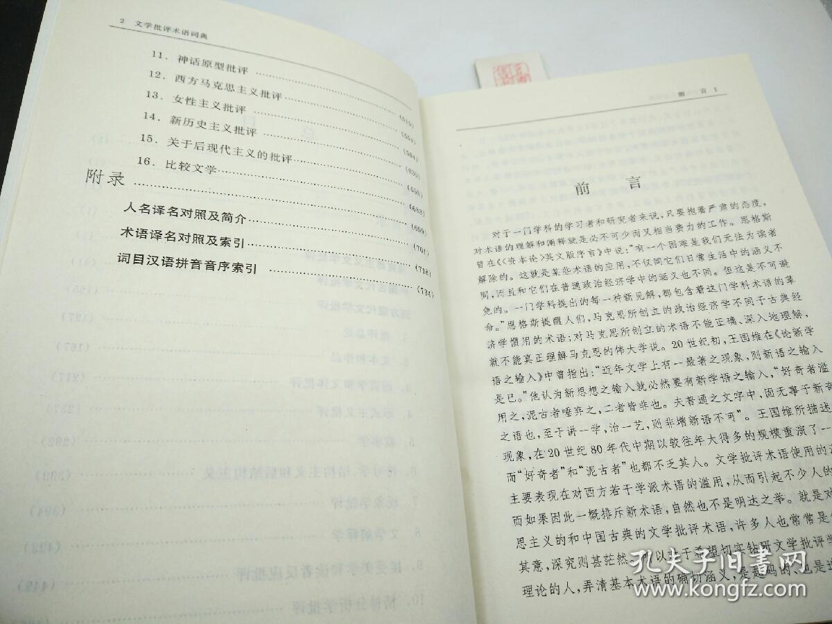 文学批评术语词典