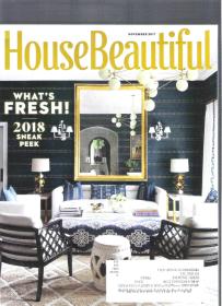 |国外装潢杂志| House Beautiful =美丽的房子 2017年11月 英文原版装潢杂志
