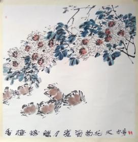 著名画家王秋奇花鸟作品