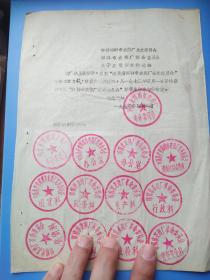 “”期间，邯郸市农药厂22枚新印章的启用，珍贵的历史文献