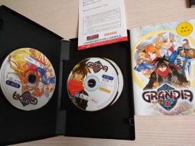 电脑游戏光盘：格兰帝亚 GRANDIA Ⅱ（4CD）+ 操作说明书 +回执卡
