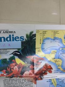 现货特价 national geographic 美国国家地理地图 1987年11月 West Indies 西印度群岛 A