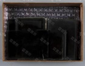 民国时期日本家庭合影及个人近照玻璃底片一组15枚附照片底片7枚带原盒
