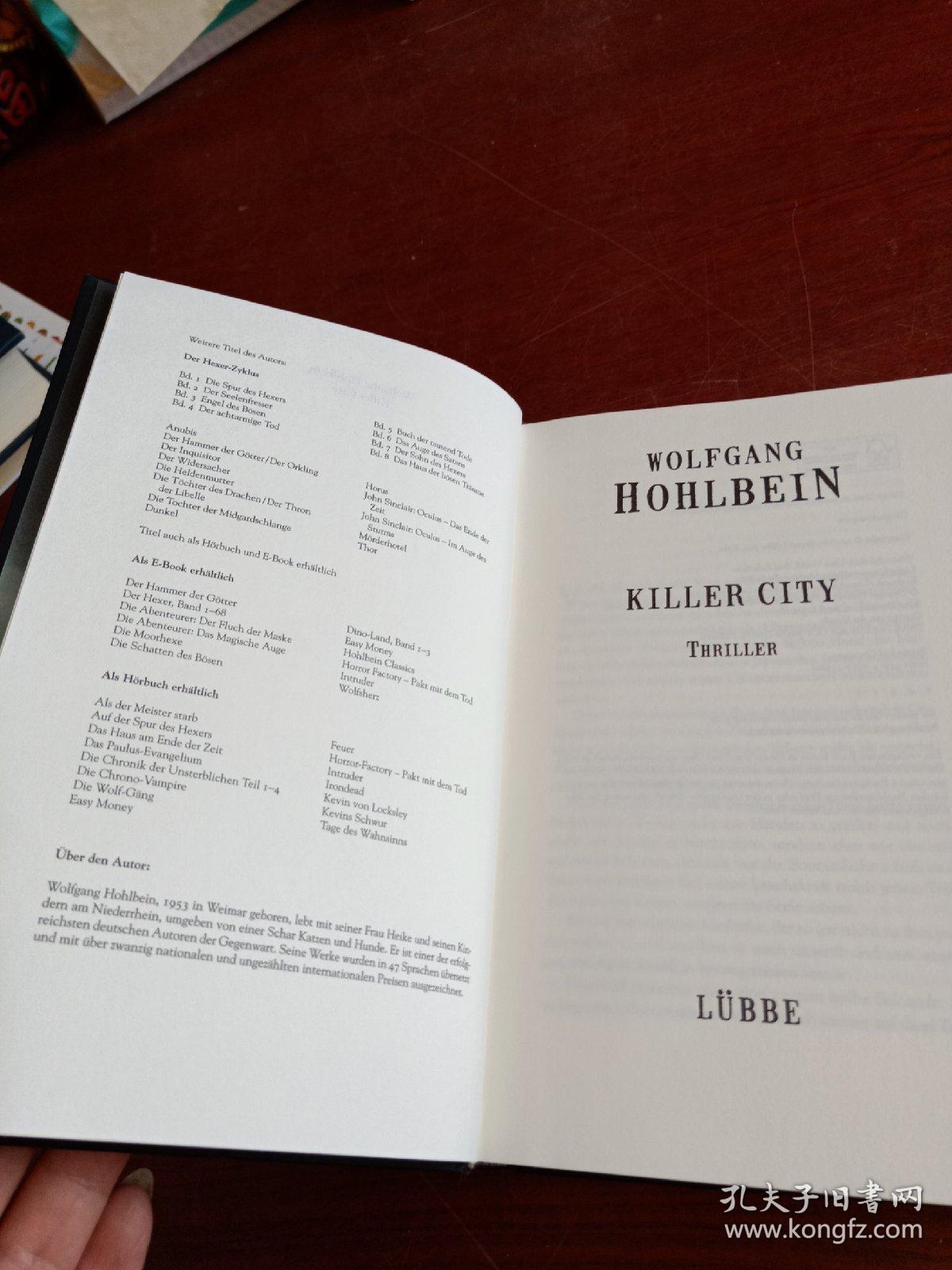 WOLFGANG HOHLBEIN KILLER CITY