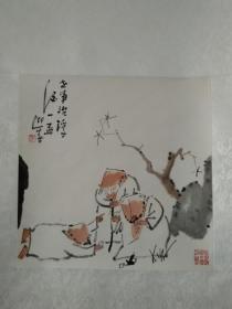 禅画家李迎春国画《世事沉浮一杯酒》